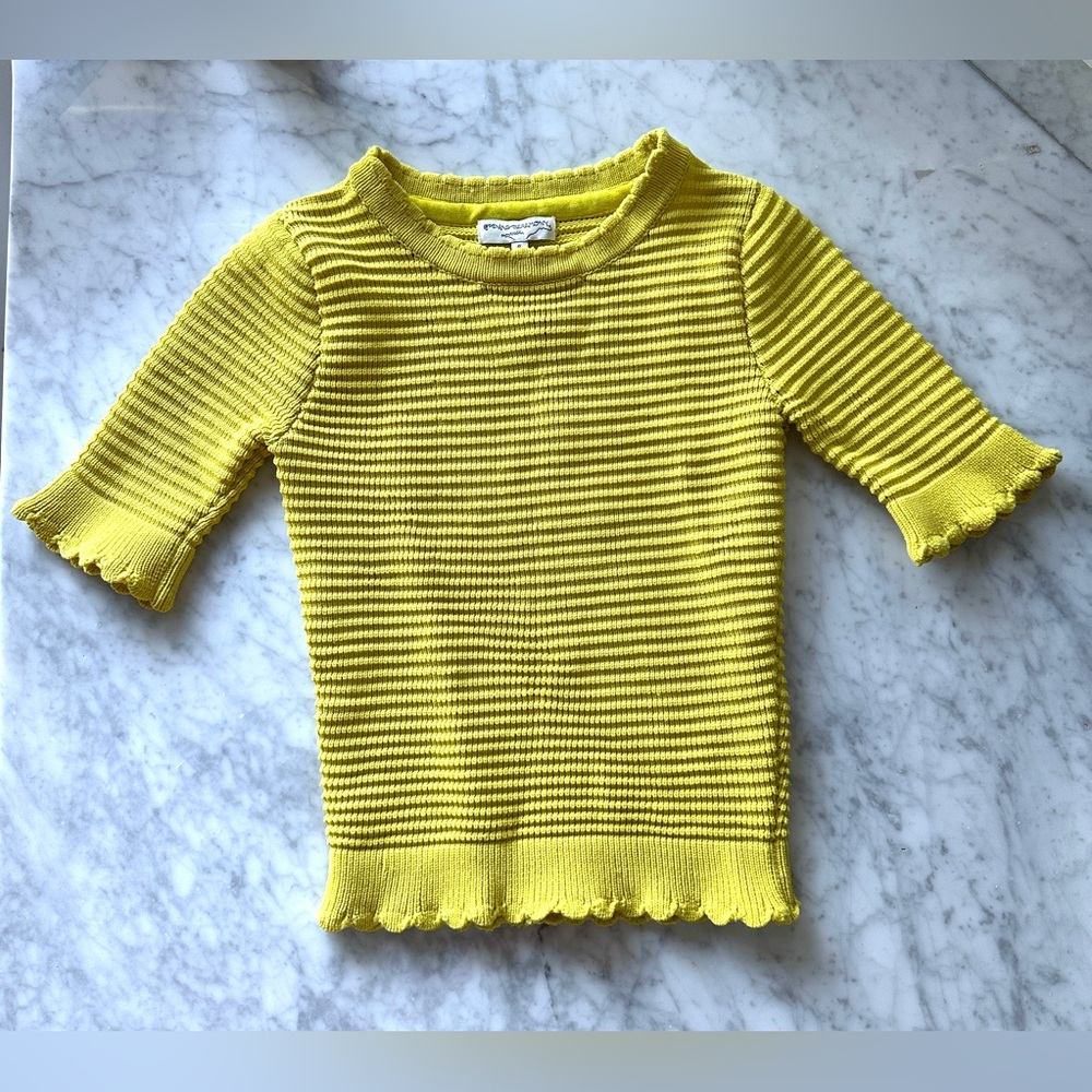 Opening Ceremony Yellow Spongy Knit Tee